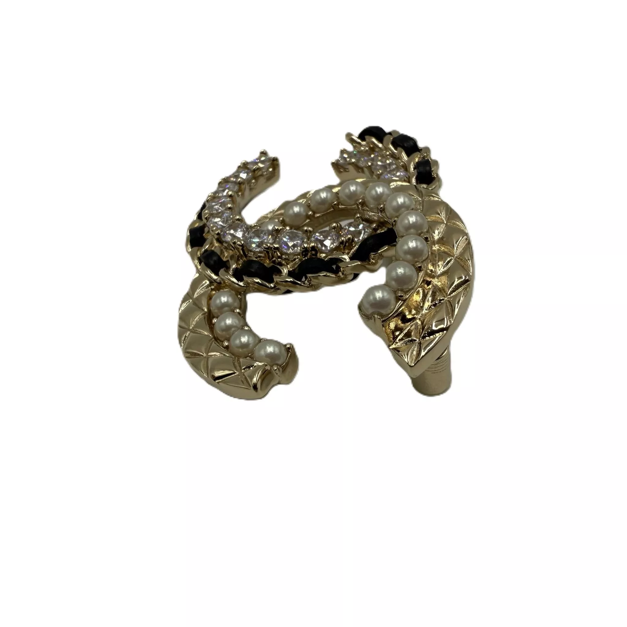 Chanel CC Brooch Pearl Crystal - Image 6