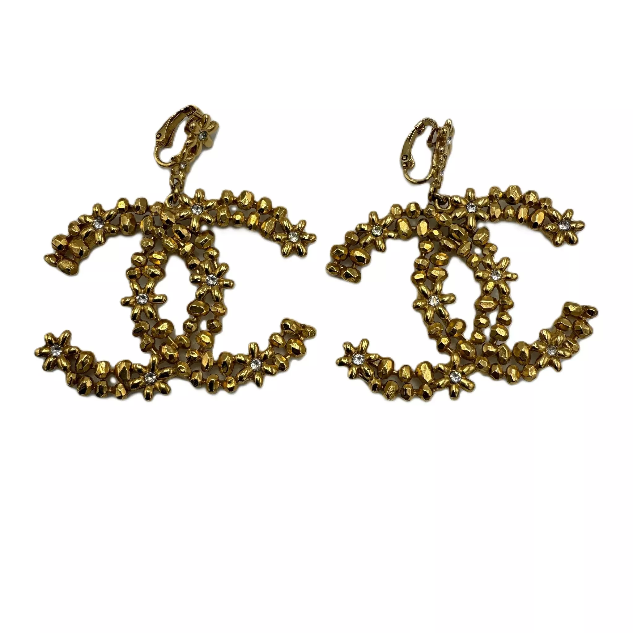 Chanel Stud Earrings Gold