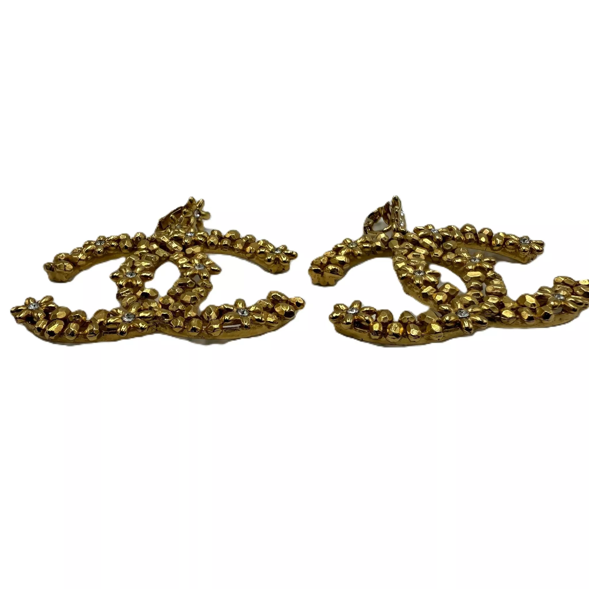 Chanel Stud Earrings Gold - Back view