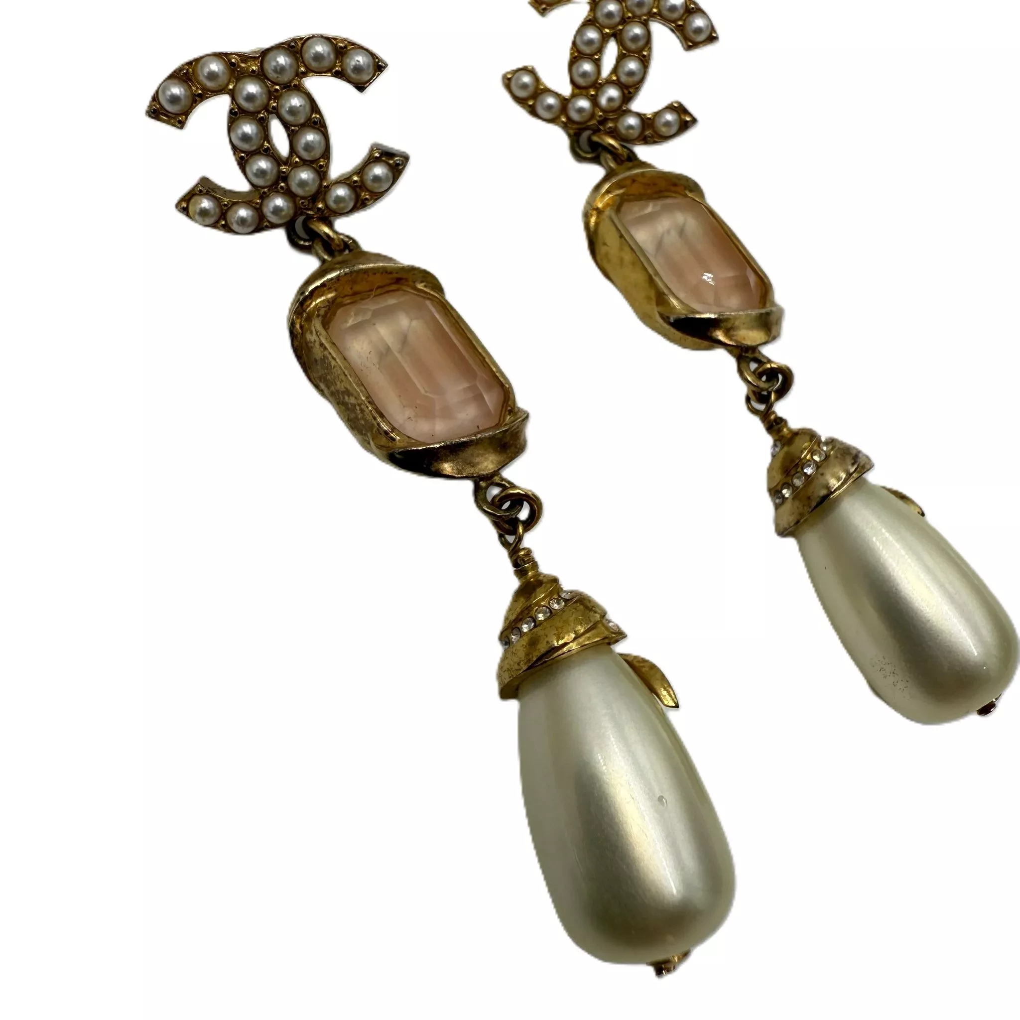 Chanel Pearl Drop Swing Earrings - Image 6