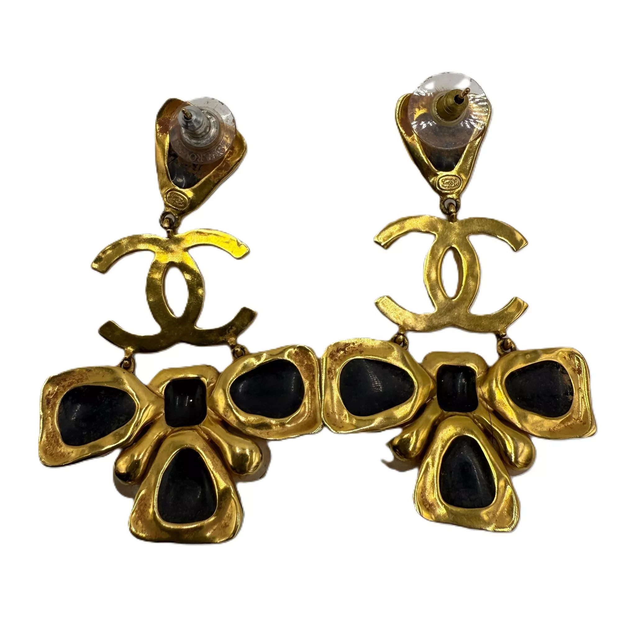 Chanel CC Gripox Pearl Drop Earrings - Image 6