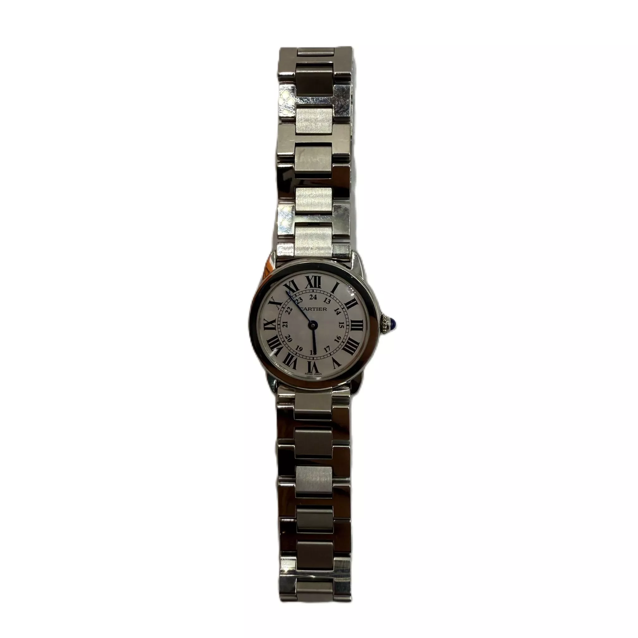 Cartier Ronde Solo Silver Steel Watch - Back view