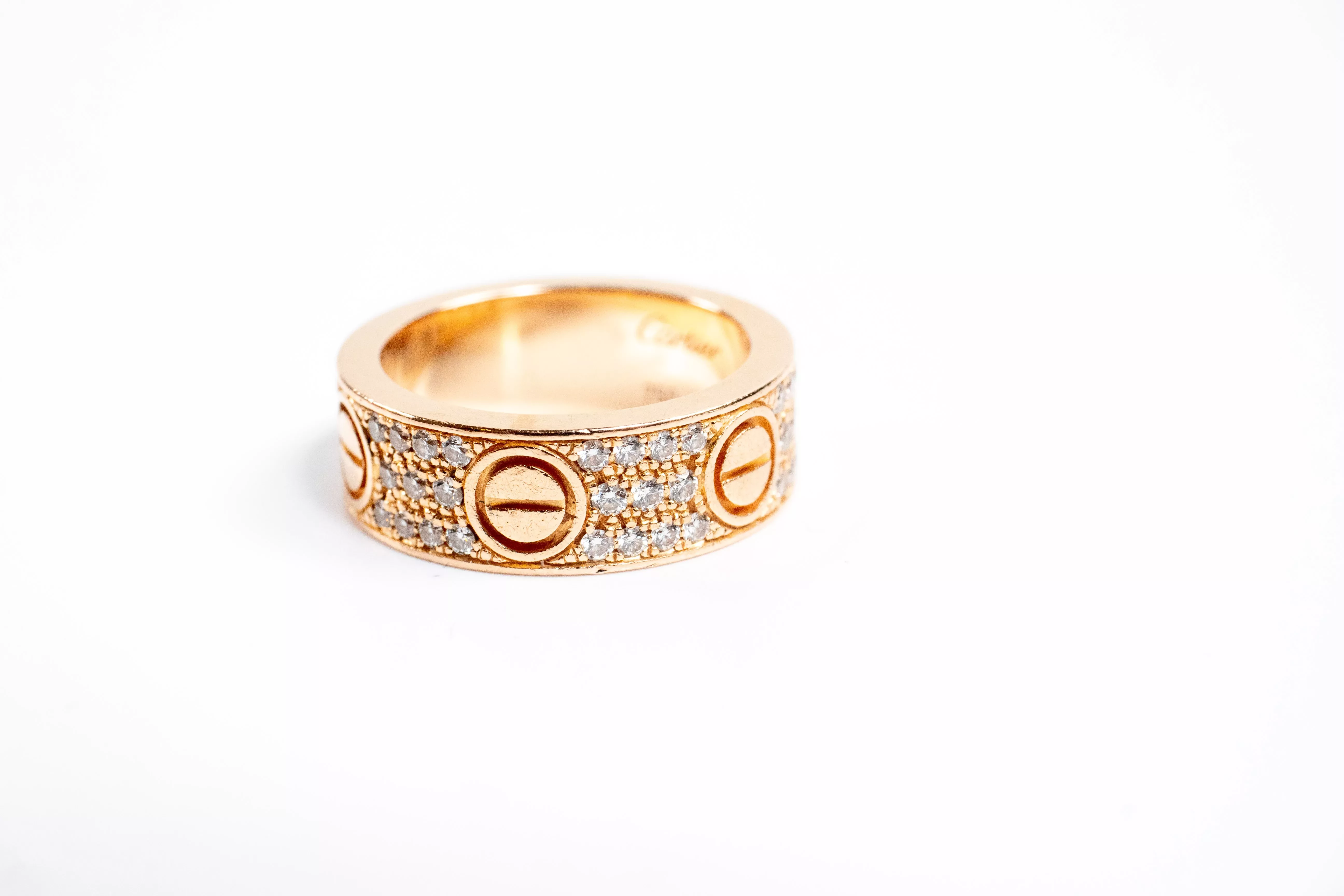 Cartier Rose Gold Diamond Ring - Image 6