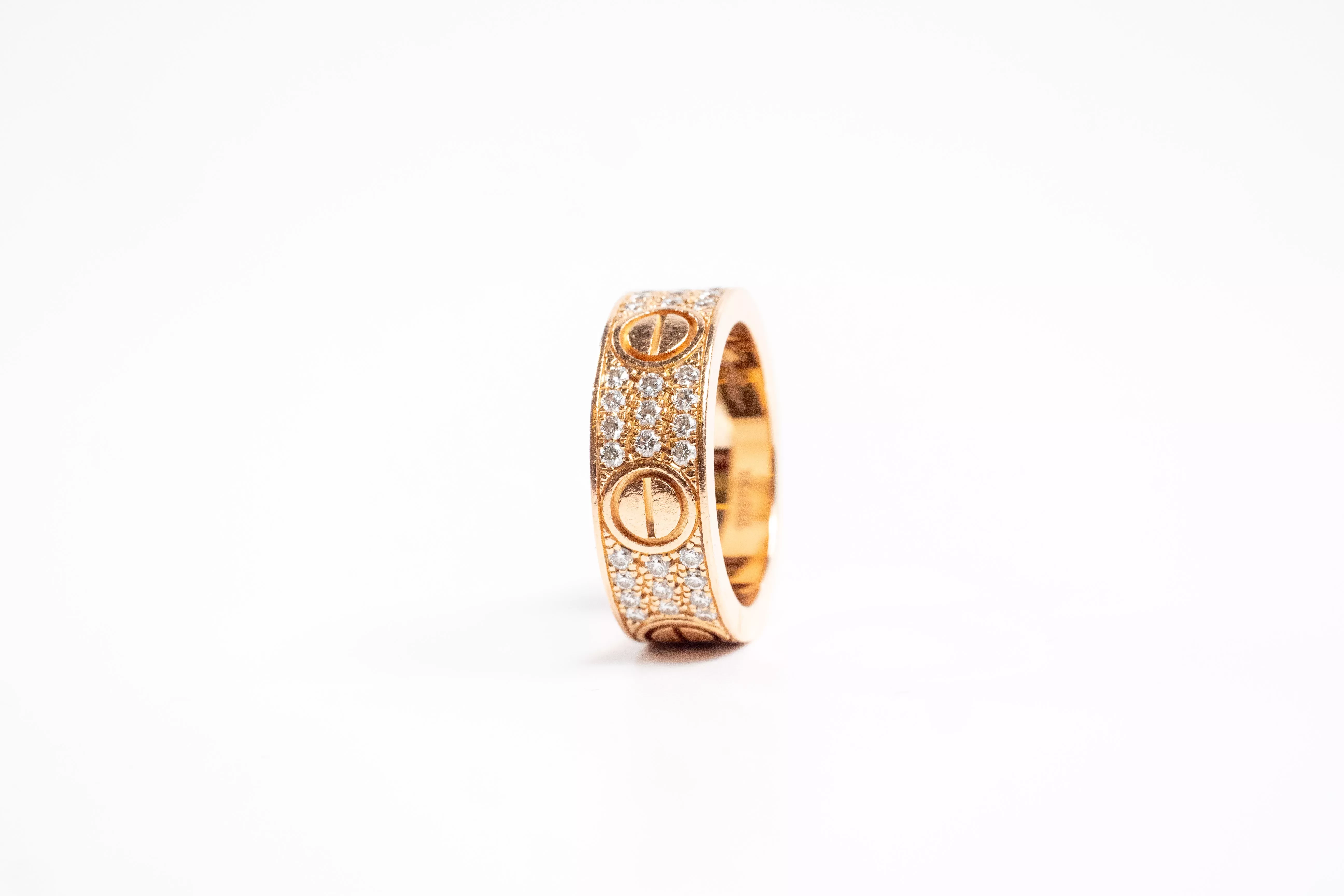 Cartier Rose Gold Diamond Ring - 4