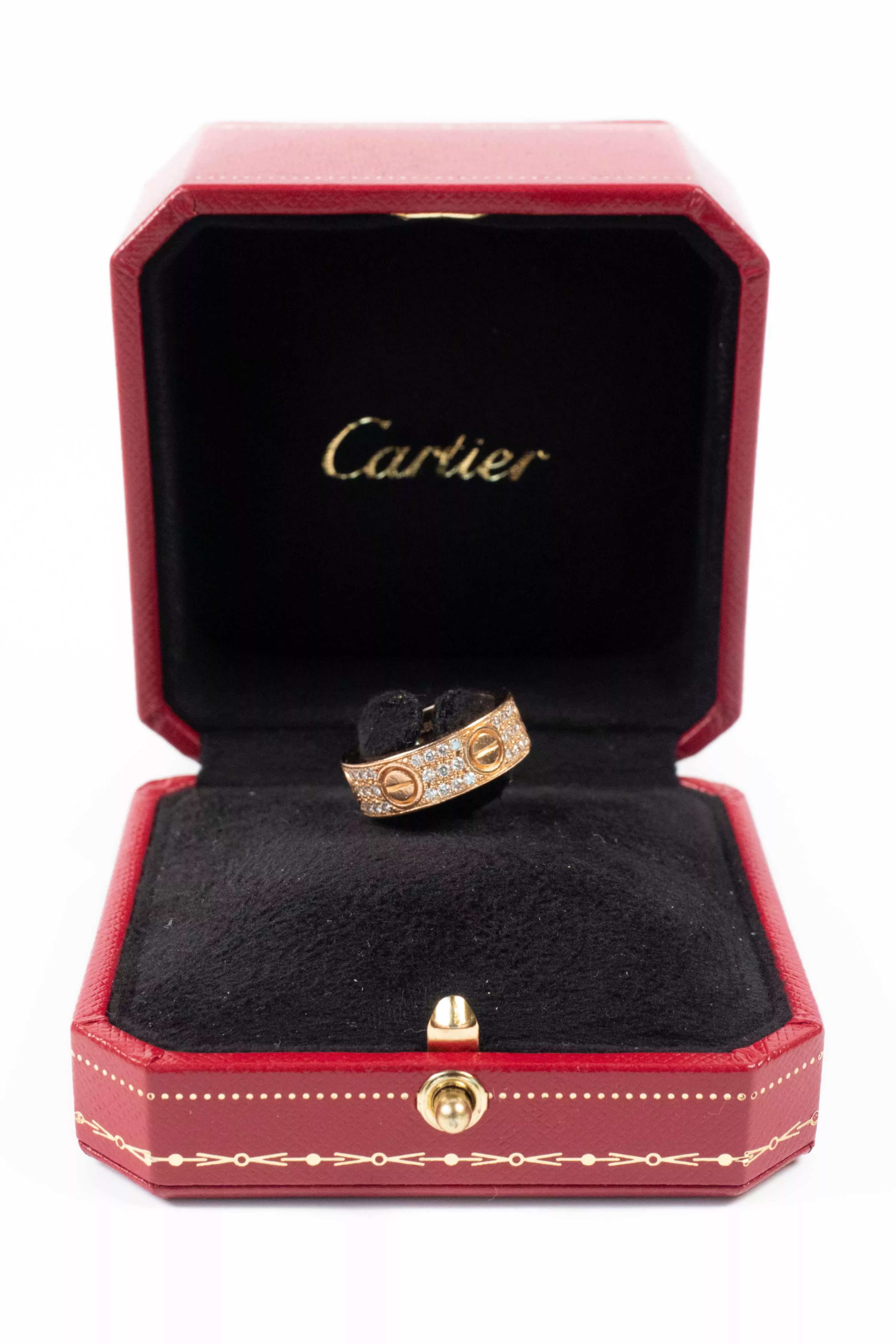 Cartier Rose Gold Diamond Ring - Image 12