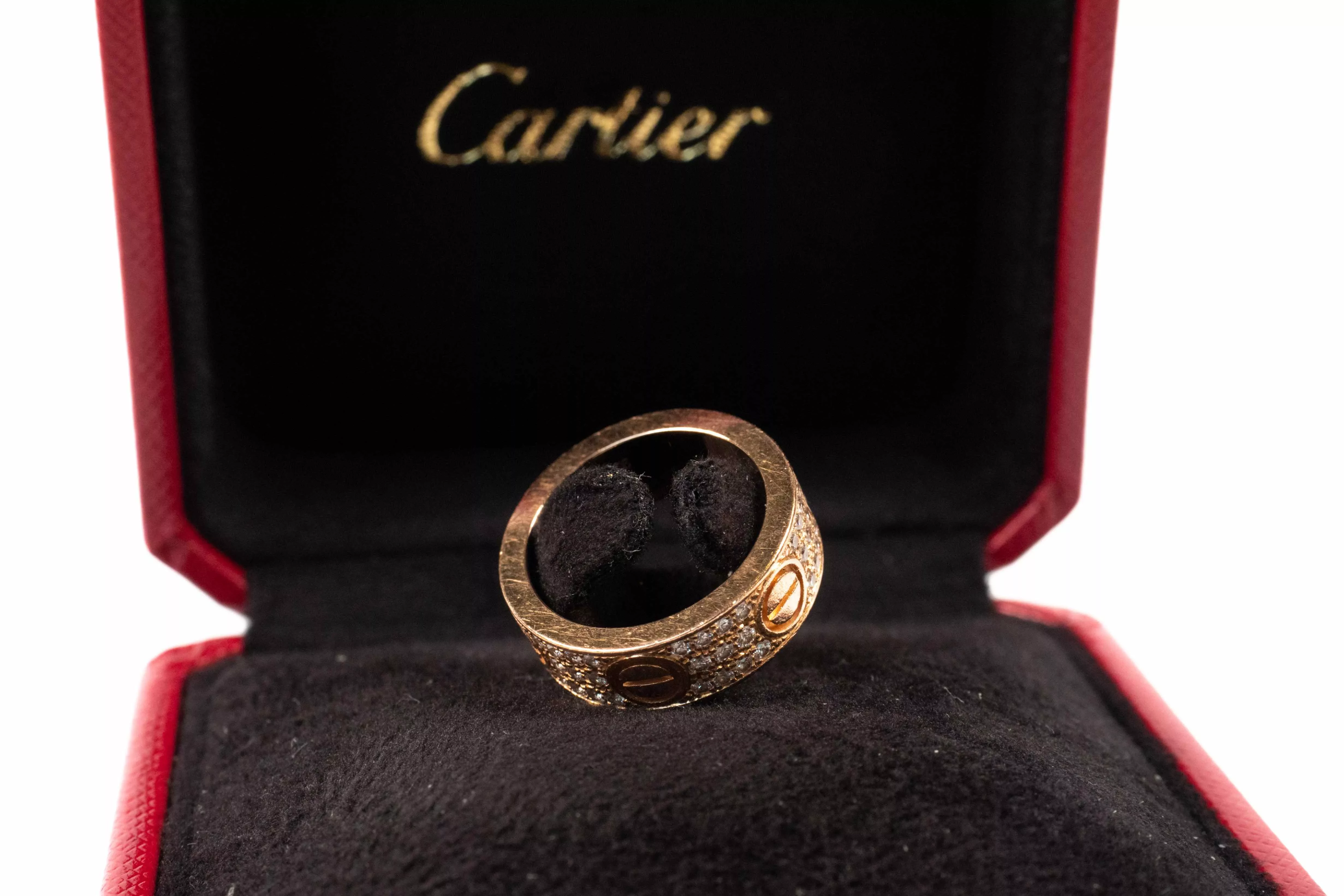 Cartier Rose Gold Diamond Ring - Image 14