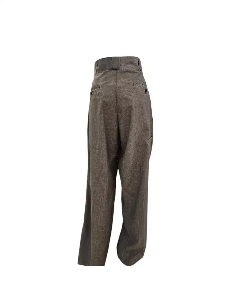 Prada Grey Gabardine Trousers - Side view