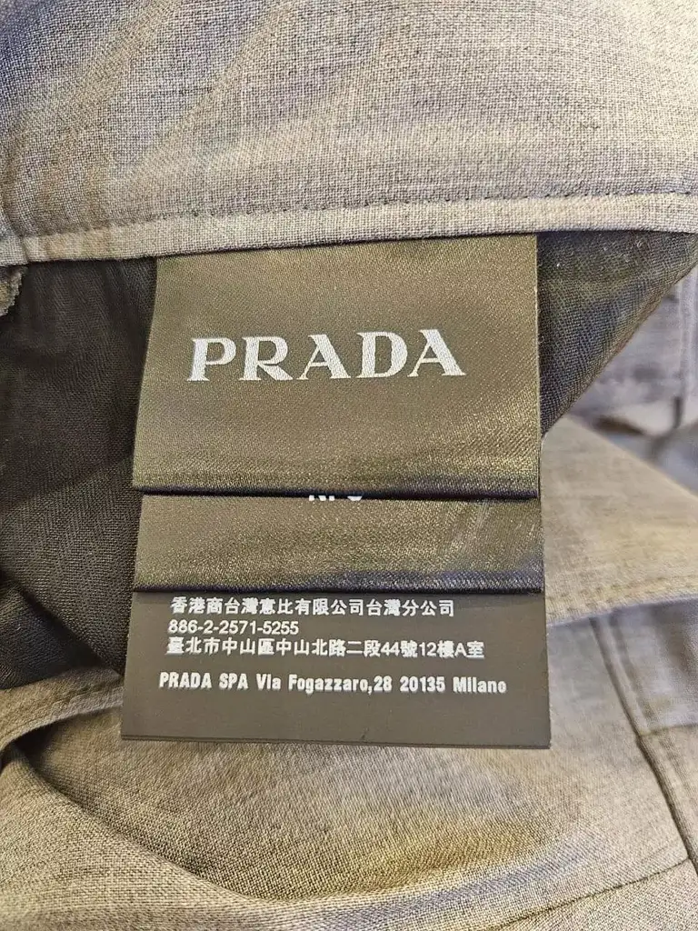 Prada Grey Gabardine Trousers - Detail 2