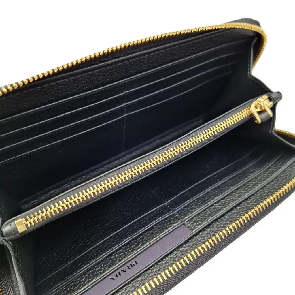 Prada Large Hibiscus Leather Wallet - 4