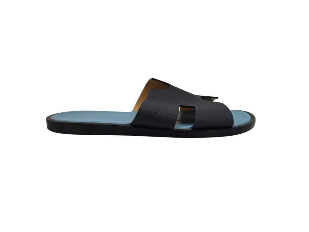 Hermès Blue Izmir Flat Sandals