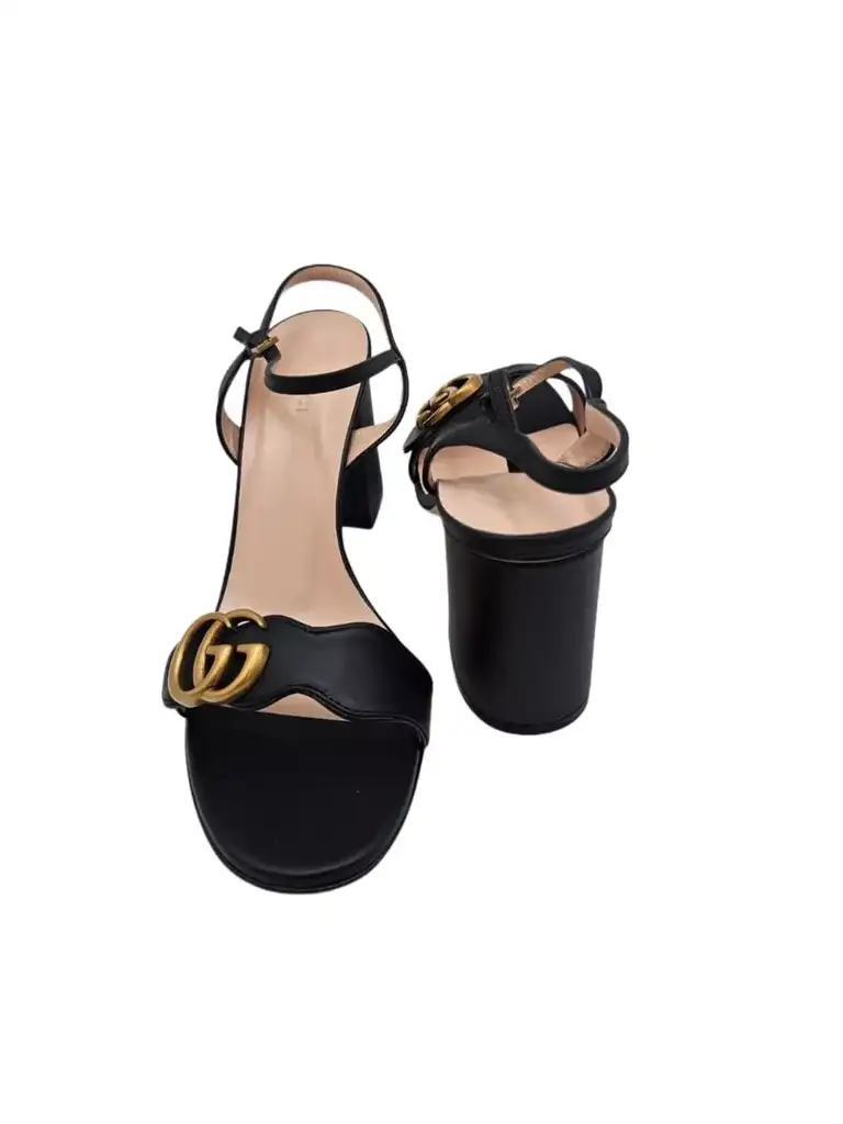 Gucci Black GG Marmont Sandals - Image 6