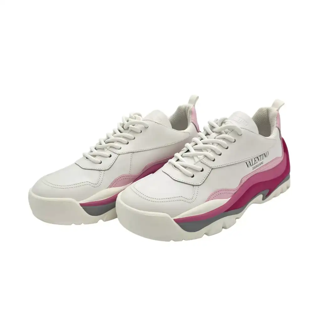 Valentino White/Pink Gumboy Sneakers