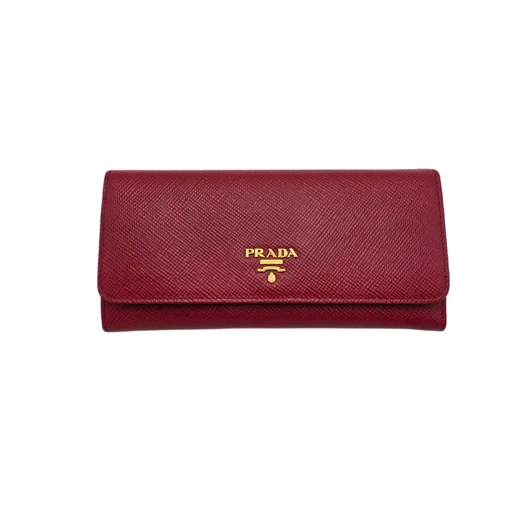 Prada Red Large Leather Wallet
