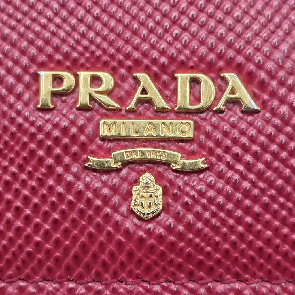 Prada Red Large Leather Wallet - Image 10