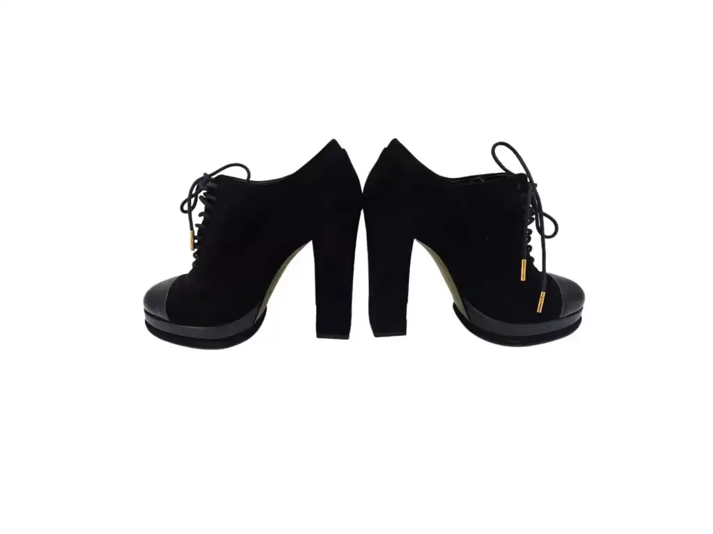 Chanel Suede Cap Toe Boots - Detail 1