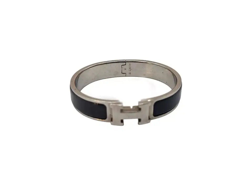 Hermès H Enamel Plated Bracelet - Side view