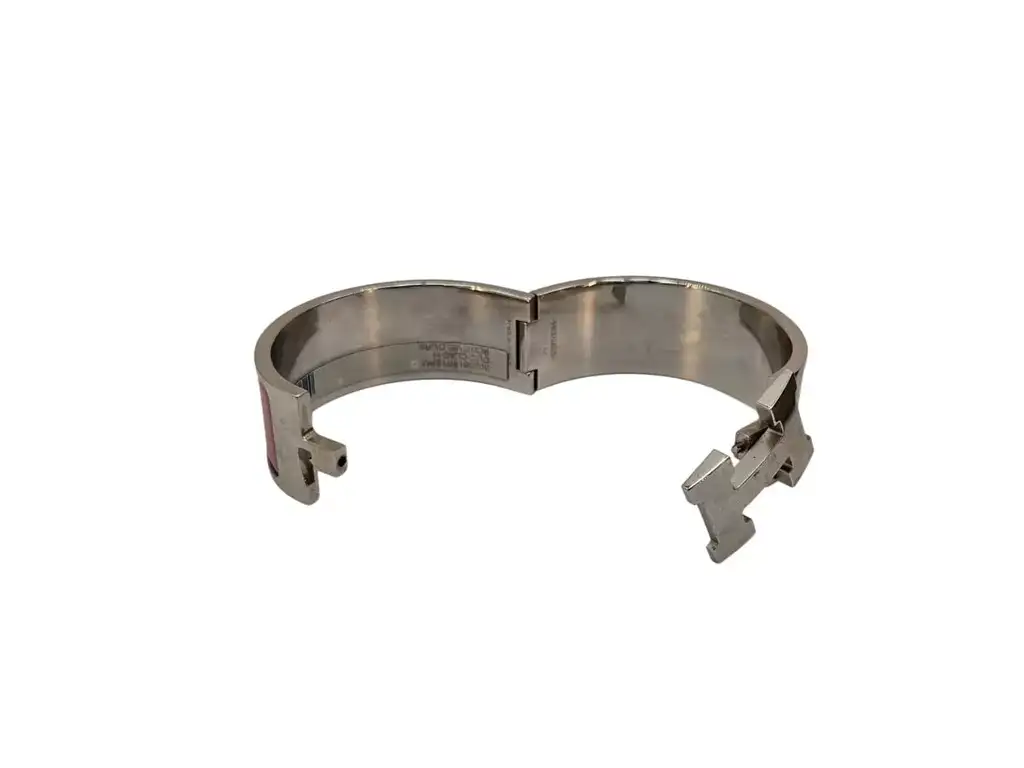 Hermès Rose Velours Plated Bracelet - Side view