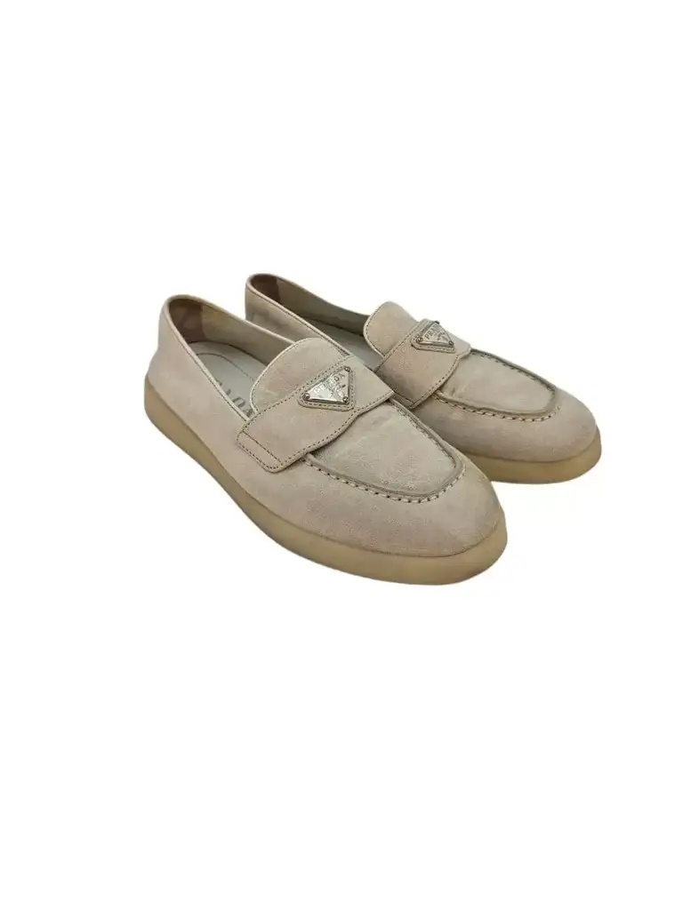 Prada Suede Saint Tropez Loafers - Back view