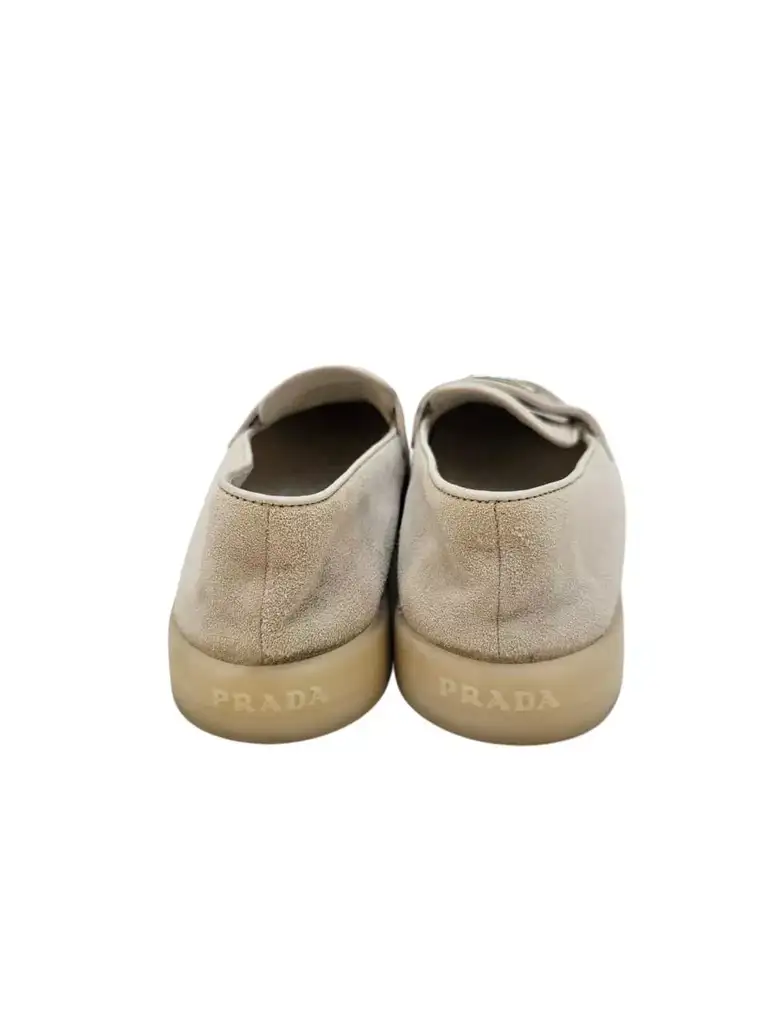 Prada Suede Saint Tropez Loafers - Side view