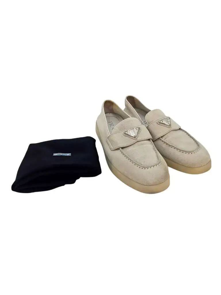 Prada Suede Saint Tropez Loafers - Image 12