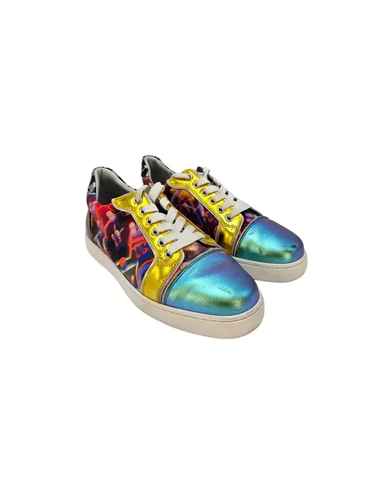 Christian Louboutin Multicolor Viera Fun Sneakers - Back view