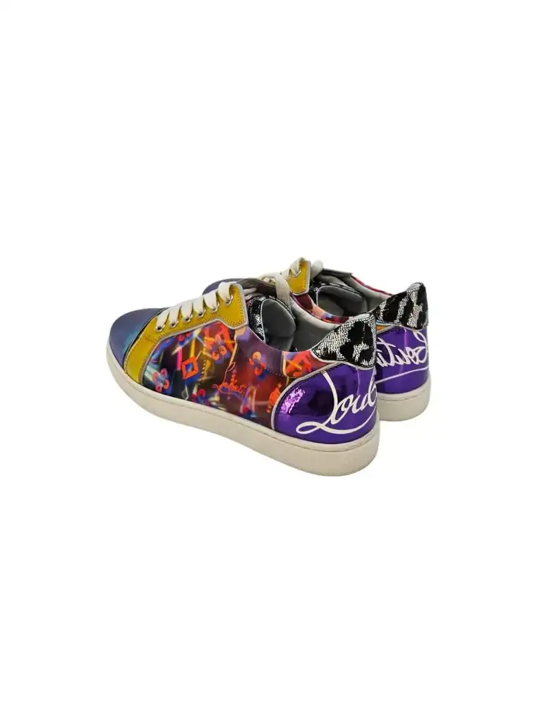 Christian Louboutin Multicolor Viera Fun Sneakers - Image 6