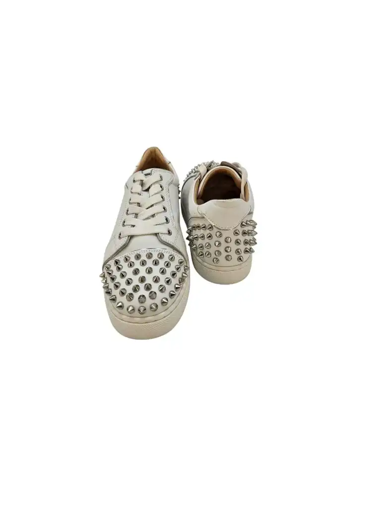 Christian Louboutin White Spikes Sneakers - 4