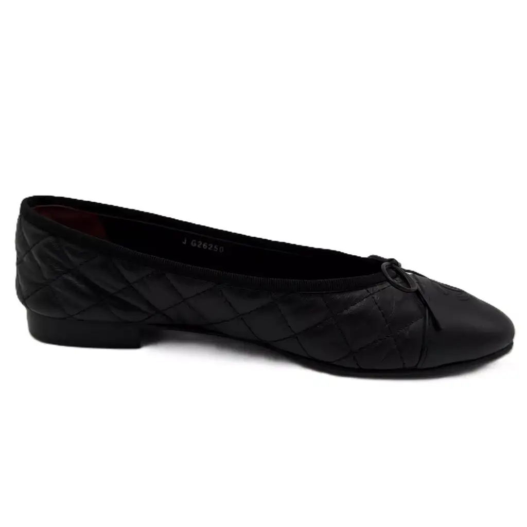 Chanel Aged Calfskin Ballerina Flats