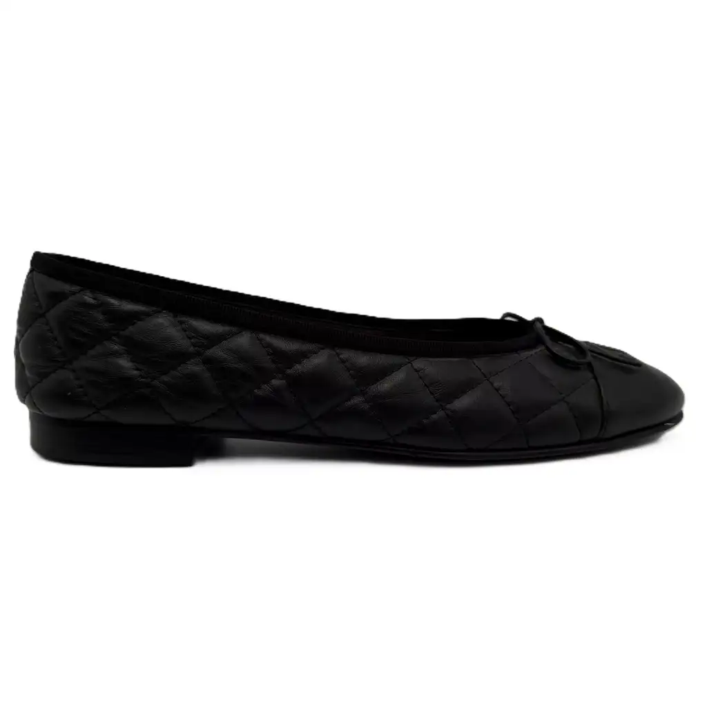 Chanel Aged Calfskin Ballerina Flats - Back view