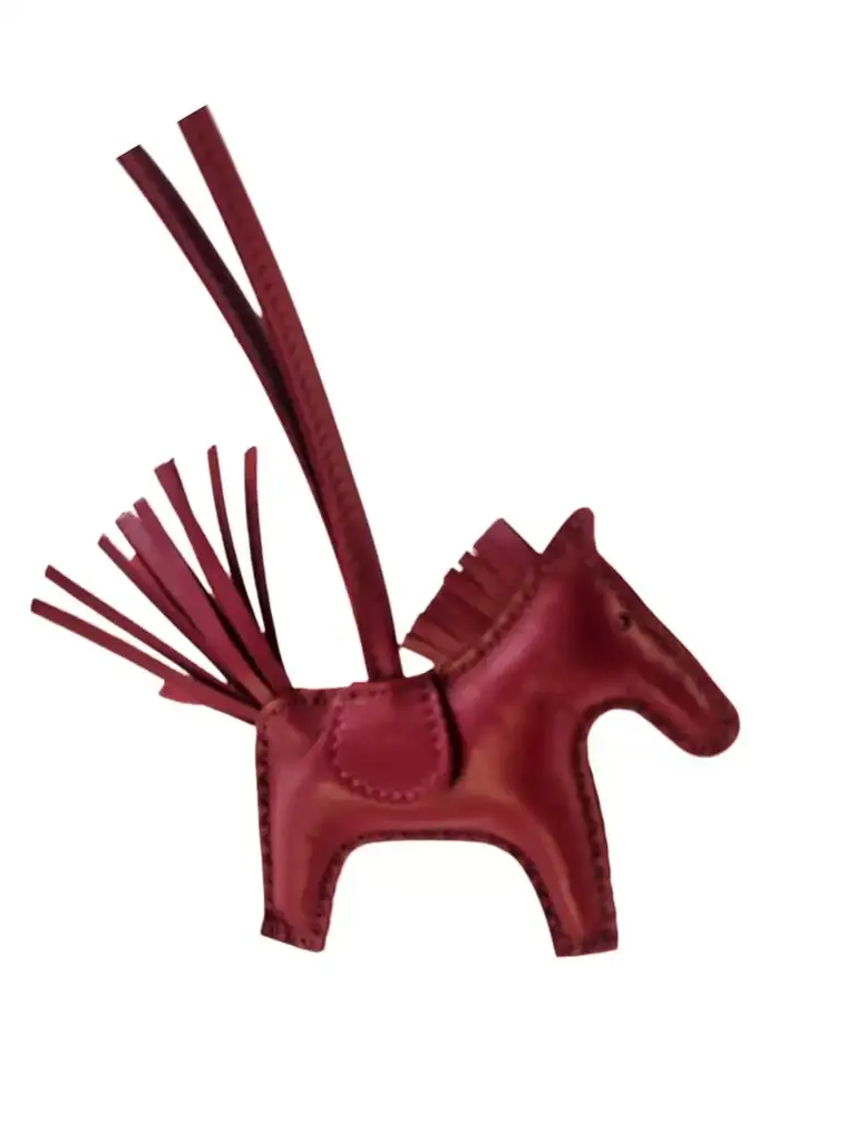 Hermès Rubis Lambskin Horse Charm - Back view