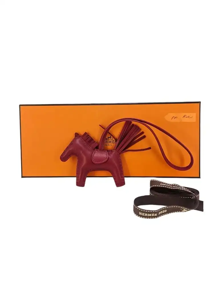 Hermès Rubis Lambskin Horse Charm - Detail 1