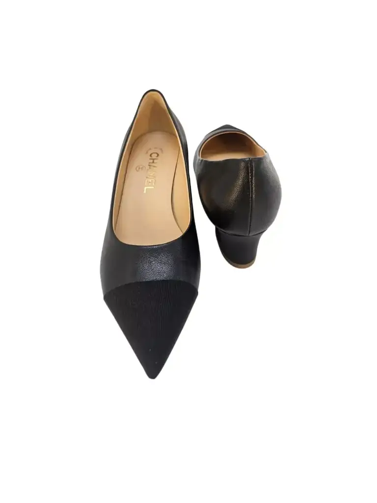 Chanel Cap Toe Kitten Pumps - Image 10