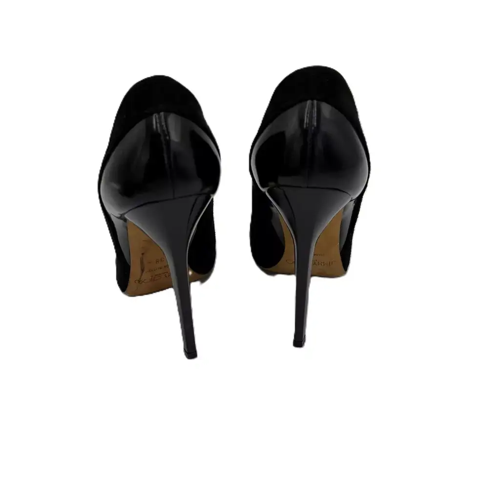 Jimmy Choo Black Suede Love Pumps - Image 6