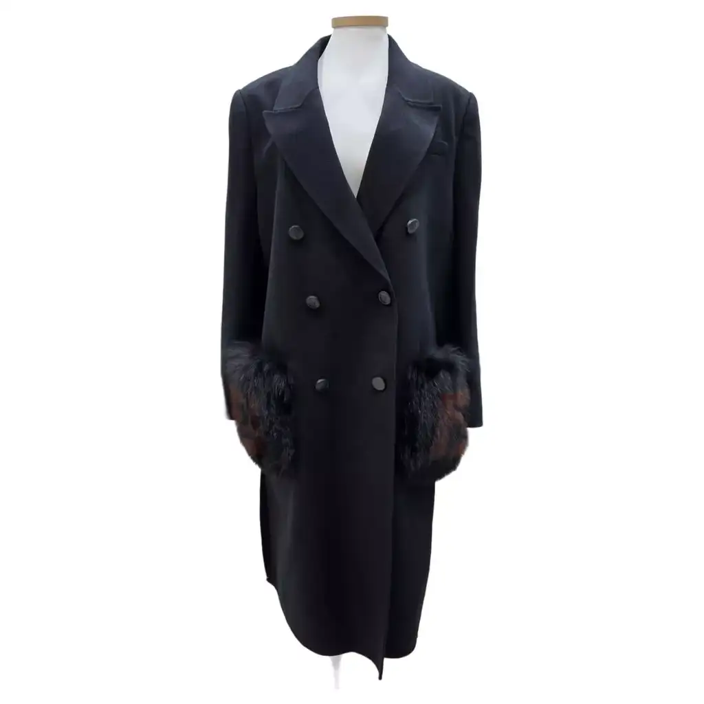 Fendi Black FF Fur Coat