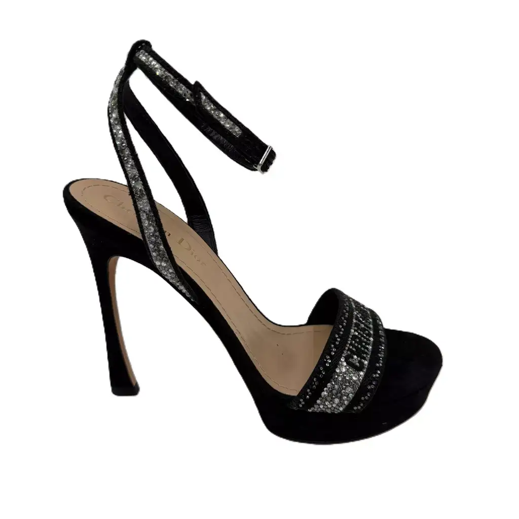 Christian Dior Crystal Embroidered Dway Sandals