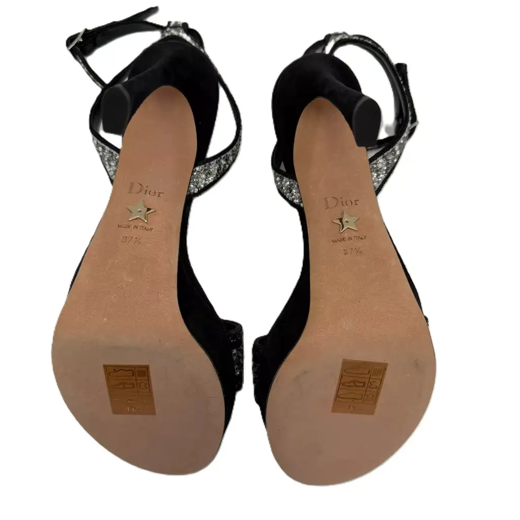 Christian Dior Crystal Embroidered Dway Sandals - 4