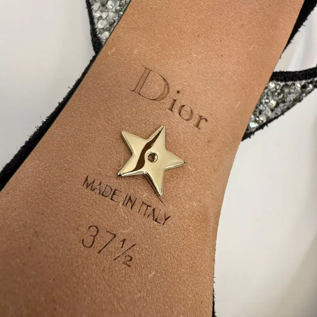 Christian Dior Crystal Embroidered Dway Sandals - Detail 1