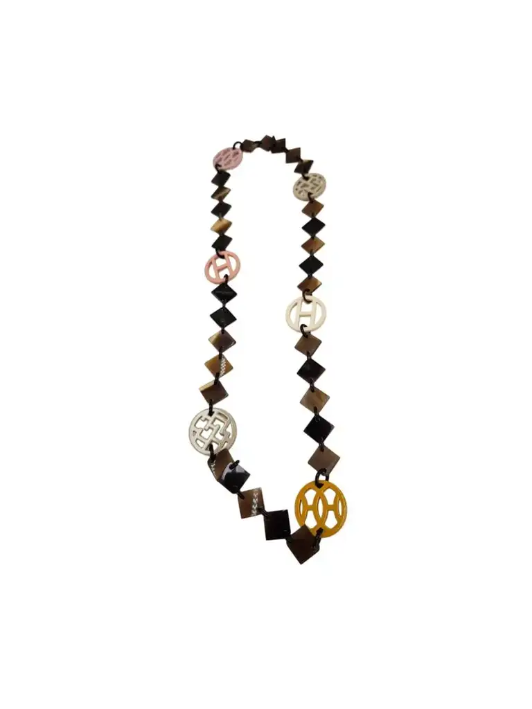 Hermès Buffalo Horn Lacquer Necklace - Side view