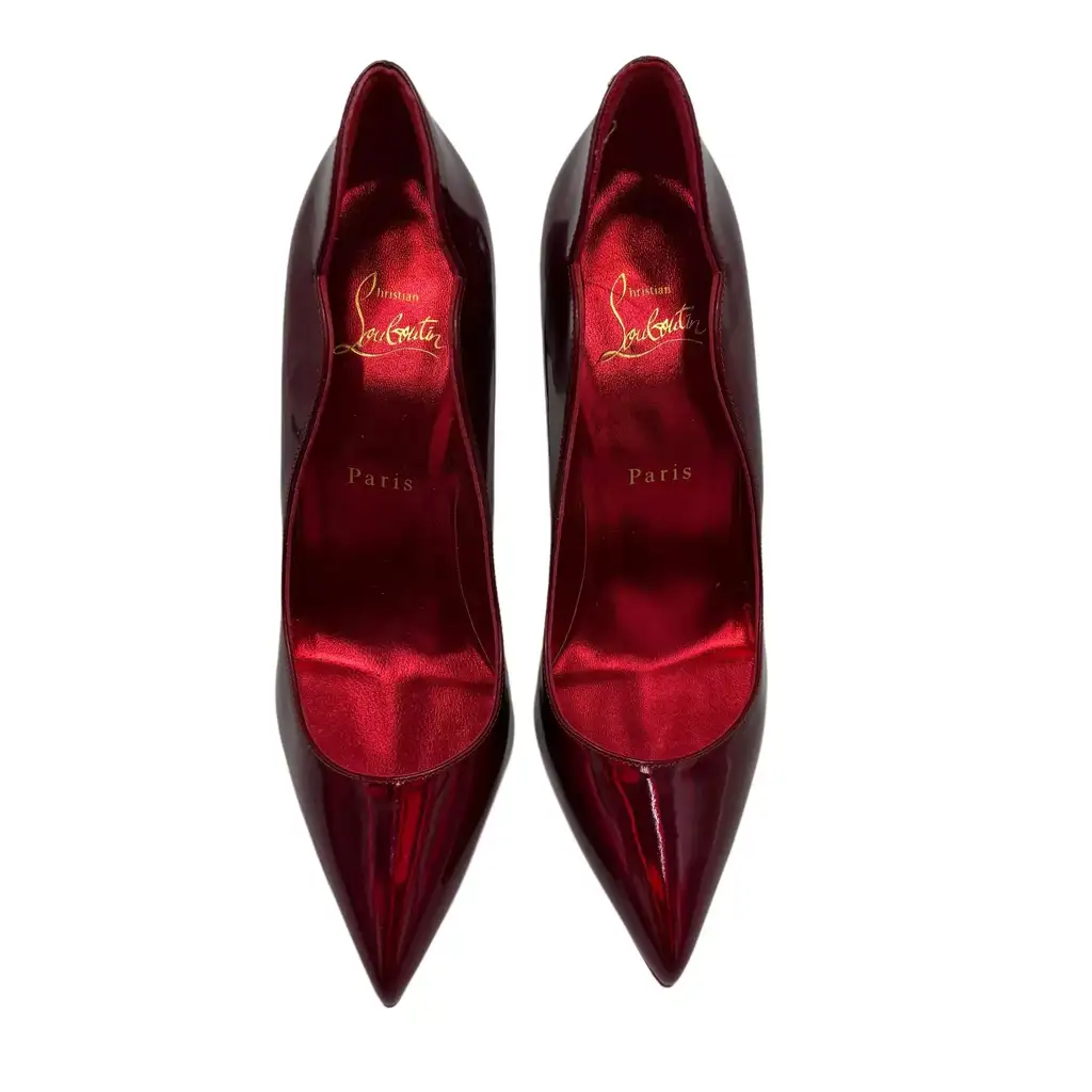 Christian Louboutin Metallic Patent So Kate - Back view