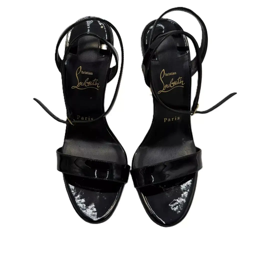 Christian Louboutin Lipqueen Patent Leather Sandals - Back view