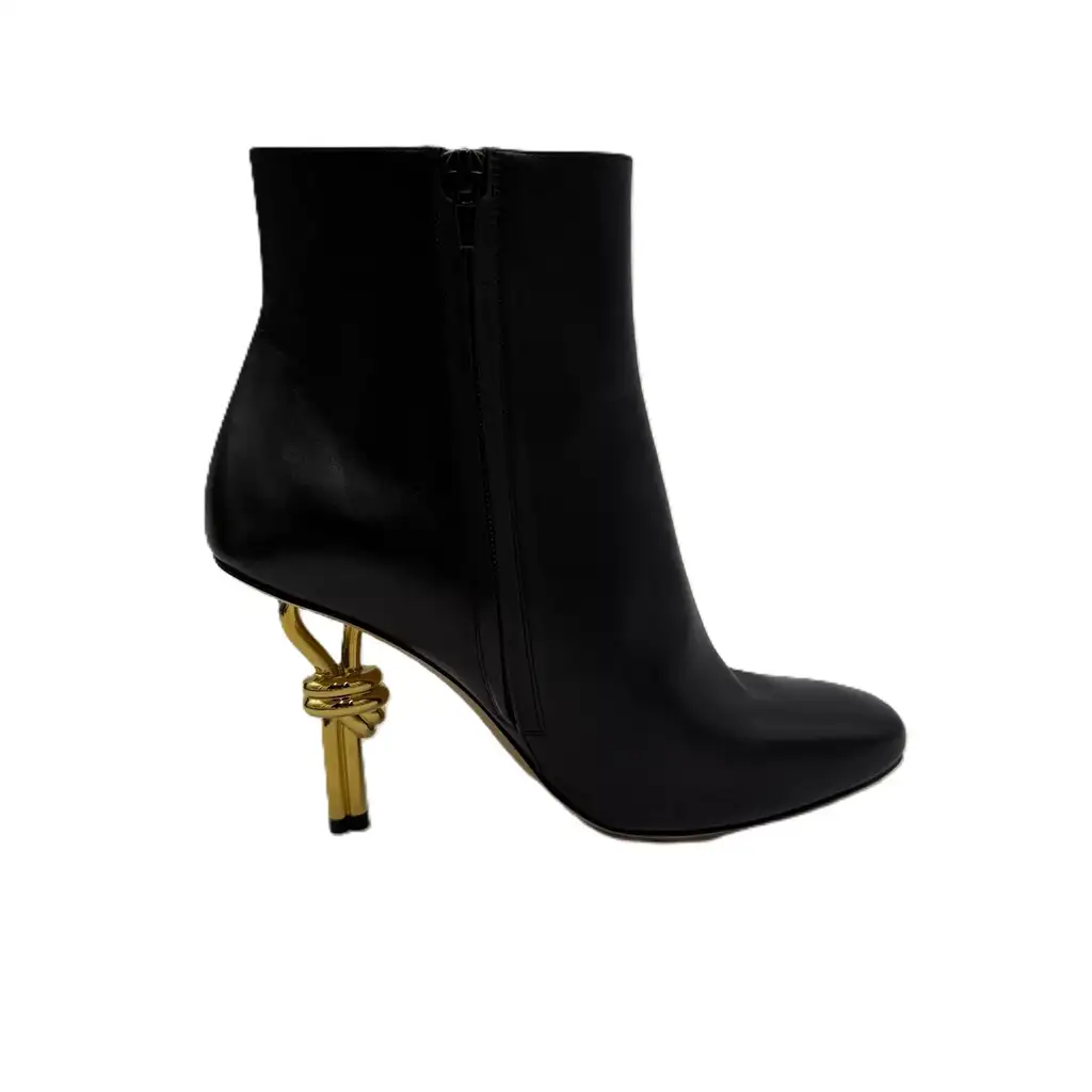 Bottega Veneta Knot Leather Ankle Boots