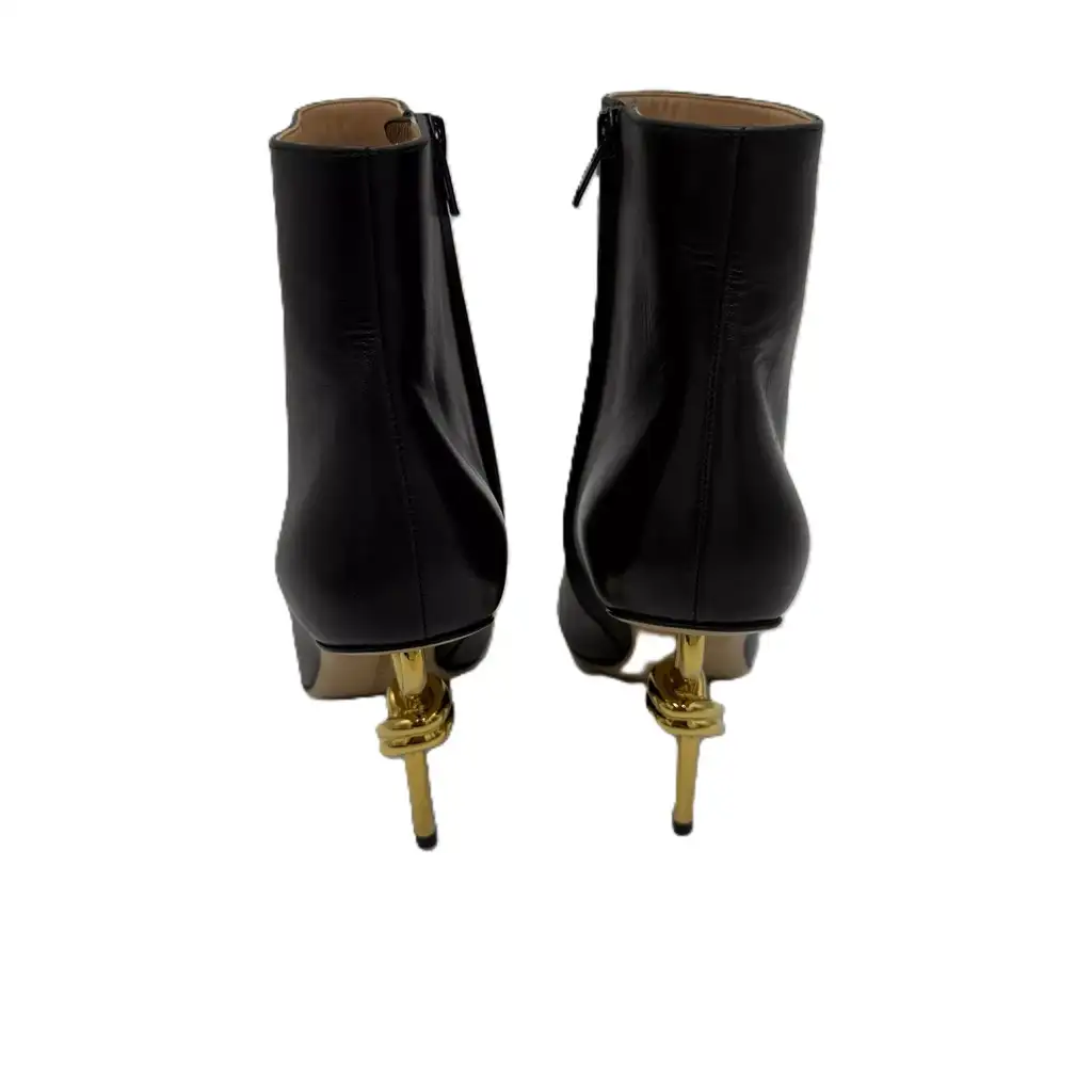 Bottega Veneta Knot Leather Ankle Boots - Back view