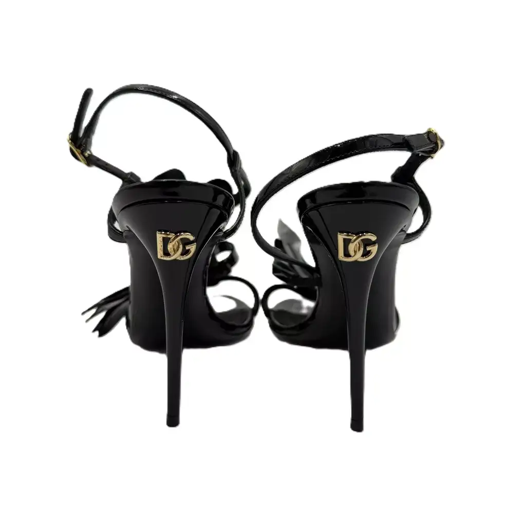 Dolce & Gabbana Patent Sandals Embroidery - Image 6