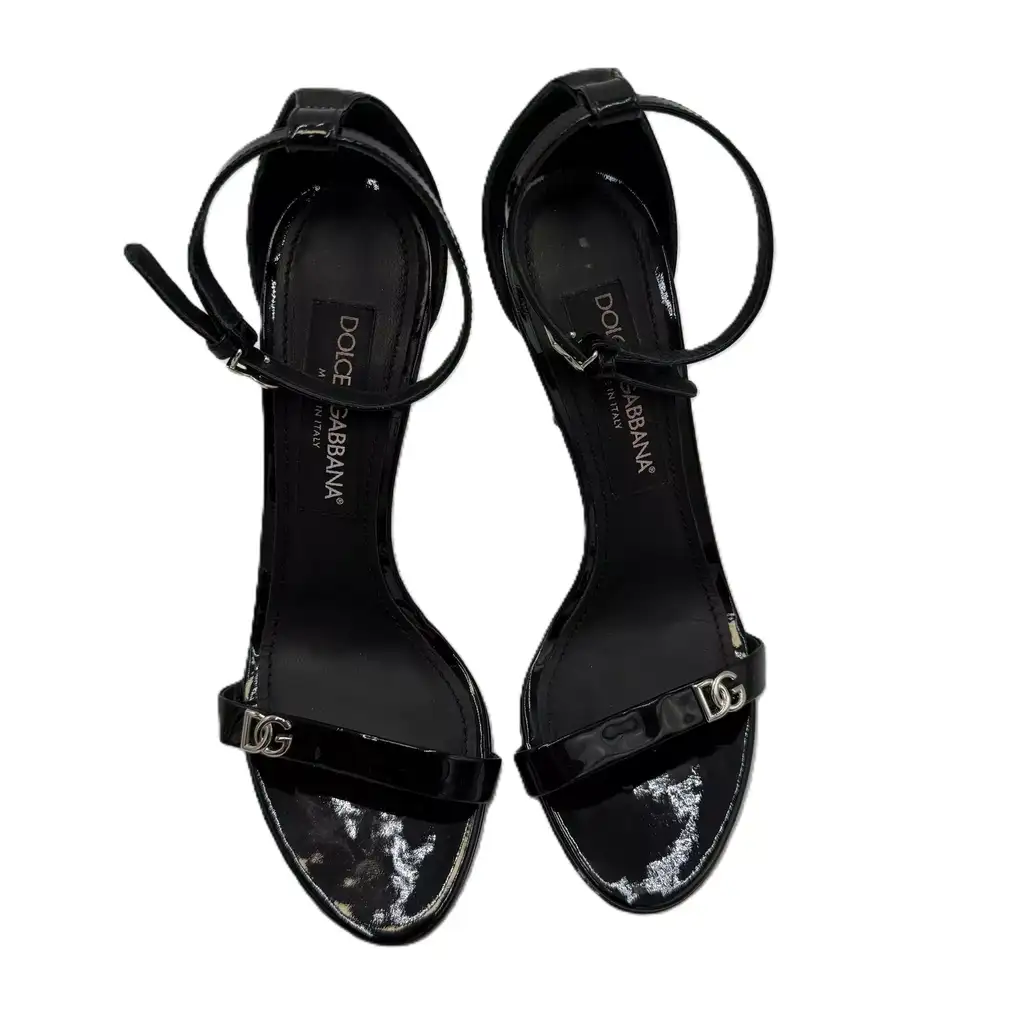 Dolce & Gabbana Patent Leather Sandals - Back view
