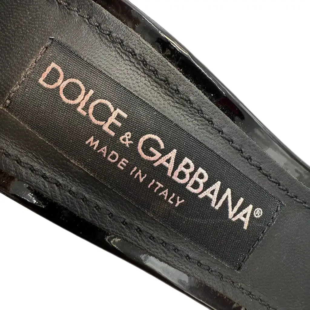Dolce & Gabbana Patent Leather Sandals - Side view
