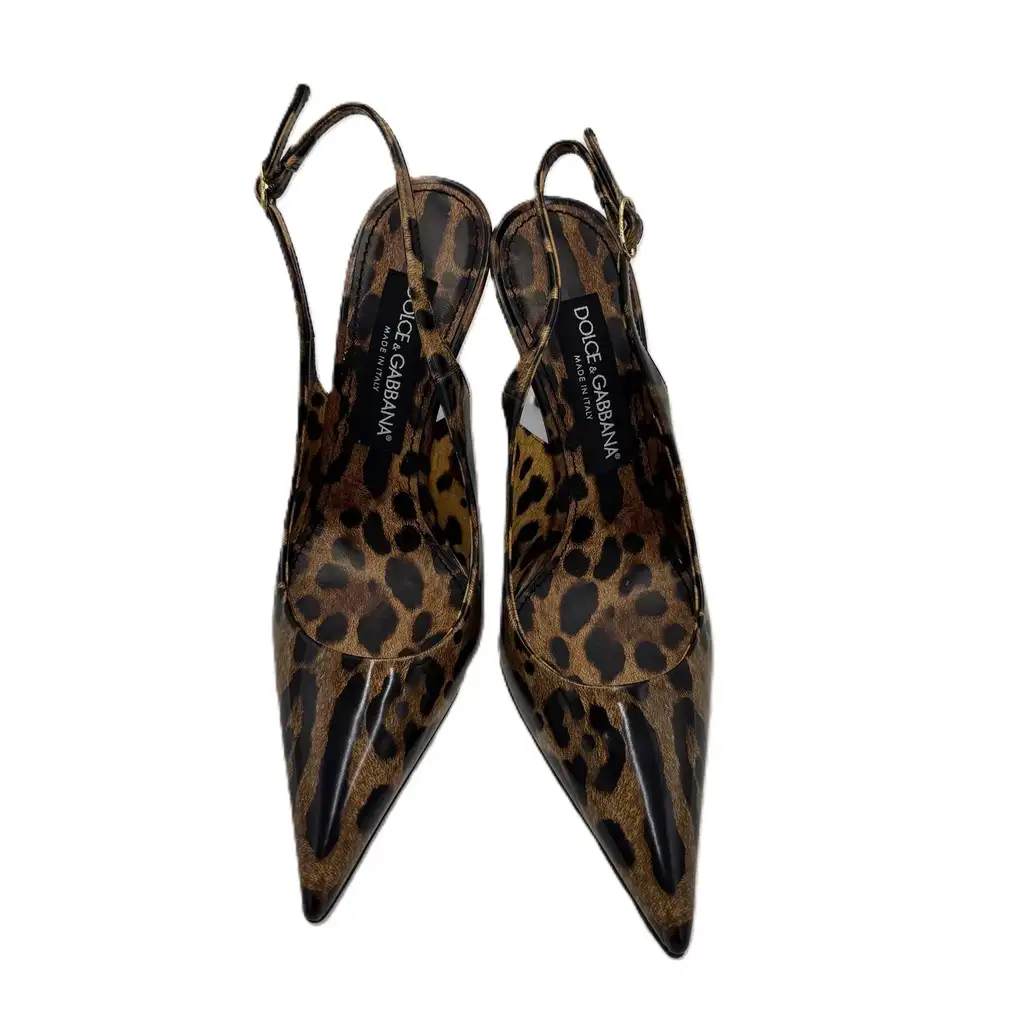 Dolce & Gabbana Polished Calfskin Slingbacks - Back view