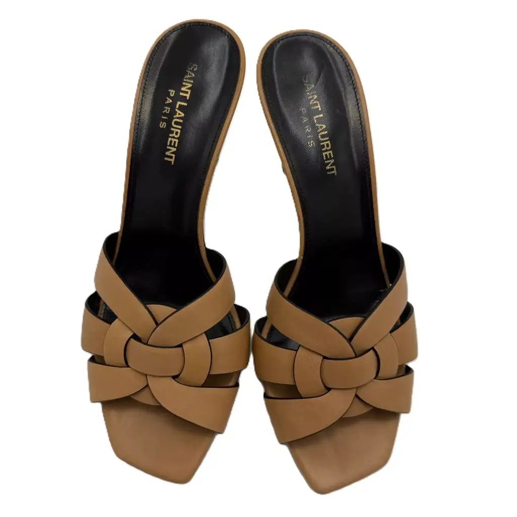 Saint Laurent Leather Tribute Mules - Back view