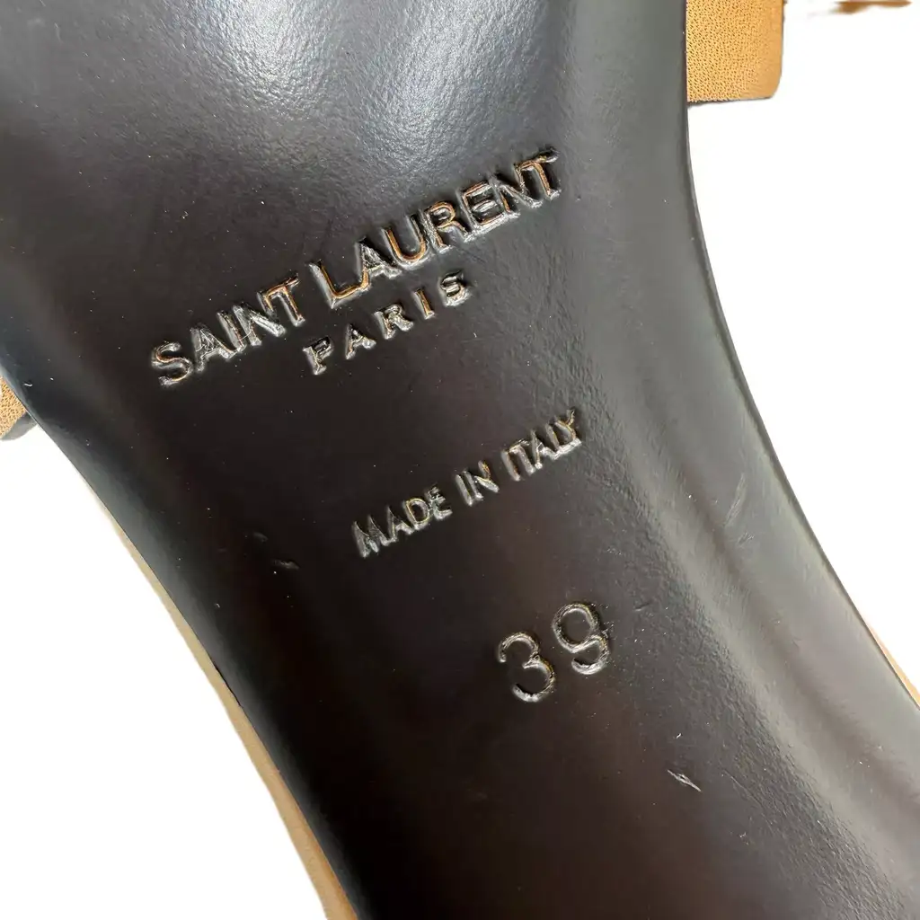 Saint Laurent Leather Tribute Mules - Side view