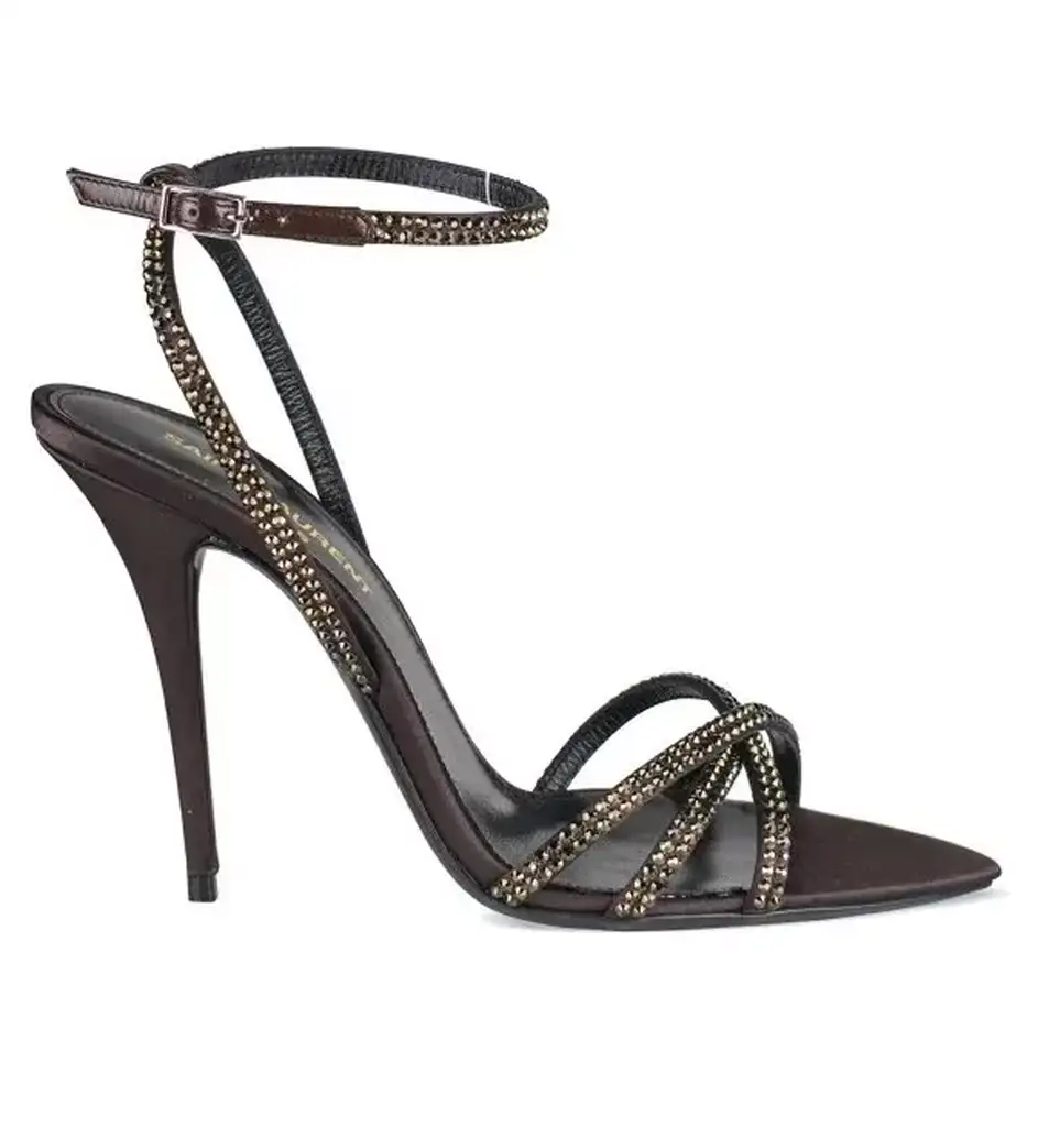 Saint Laurent 105mm Ava Embellished Sandals