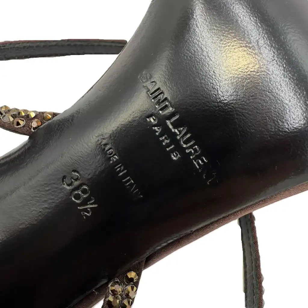 Saint Laurent 105mm Ava Embellished Sandals - Detail 1